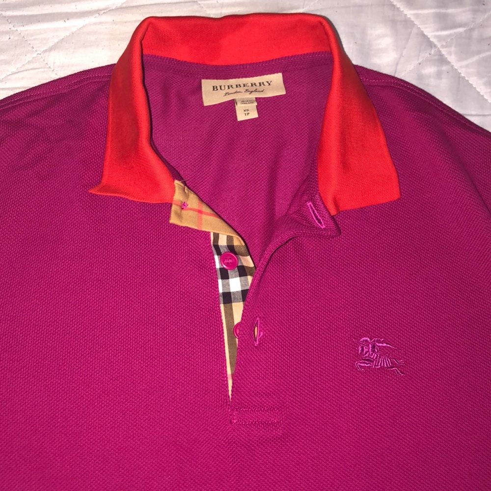 Burberry Men’s London Check Collar Polo Shirt